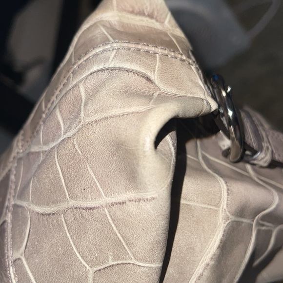 Coach Madison Grey Leather Embossed Carryall Crocodile Print Bag Purse - Picture 7 of 16